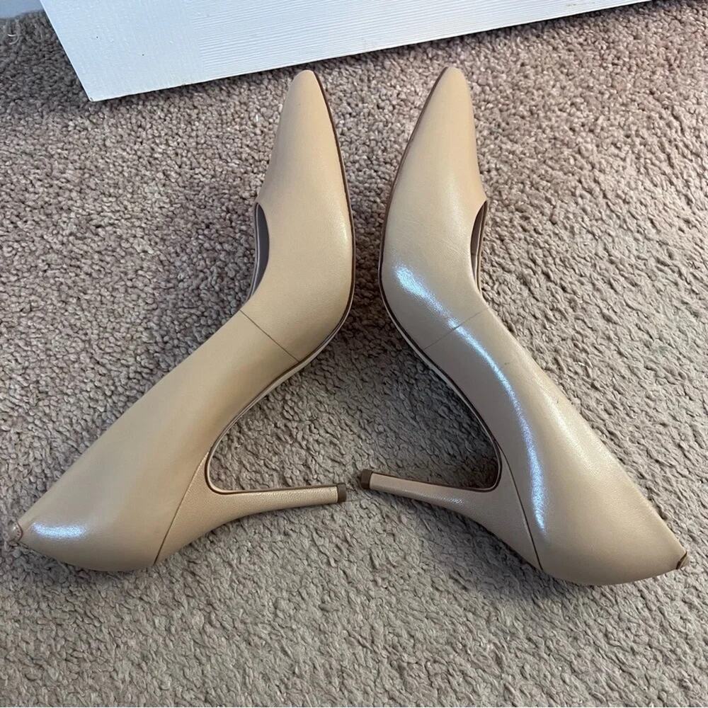Nine West Flax Pump Beige Heels Size 10 - Picture 6 of 7